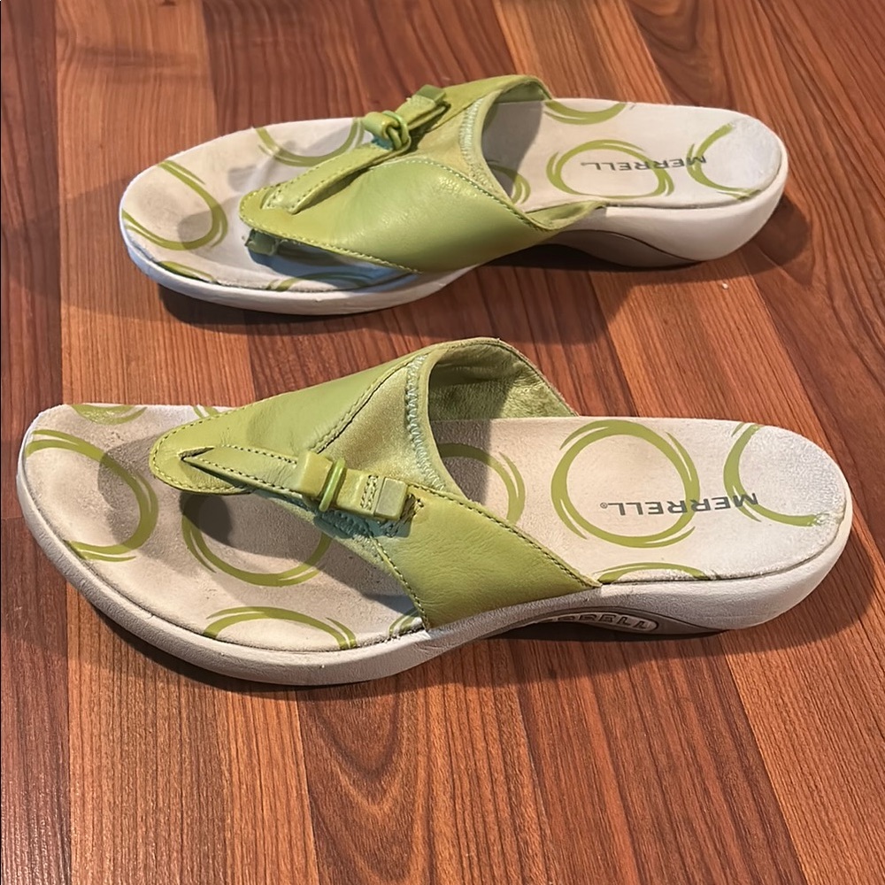 Merrell Womens Gardena Leather Flip Flop Thong Slip On Comfort Sandal - Size 8 - Picture 3 of 6